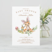 Adorable Kangaroo Mama & Baby Boys Babydusche Einladung (Stehend Vorderseite)