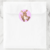 Adorable Kangaroo Runder Aufkleber (Tasche)