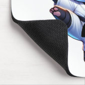 Adorable Karate Panda Crane Kick Pose Mousepad (Ecke)