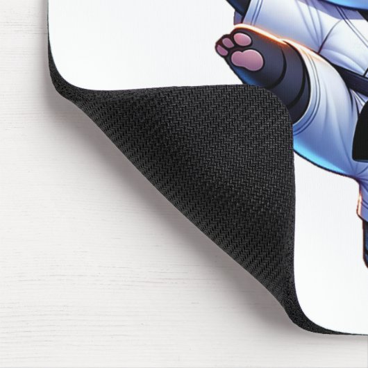 Adorable Karate Panda Crane Kick Pose Mousepad (Ecke)