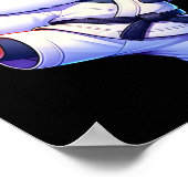 Adorable Karate Penguin Crane Kick Pose Poster (Ecke)