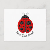 Adorable karierte Ladybug-Grafik Postkarte (Vorderseite)