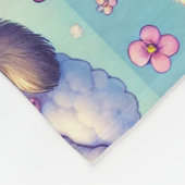 Adorable Kätzchen und Schmetterlinge Fleecedecke (Ecke)