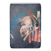 Adorable Katze auf dem Mond Lesen eines Buches Badematte (Vorderseite Vertikal)