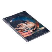 Adorable Katze auf dem Mond Lesen eines Buches Notizblock (Rechte Seite)