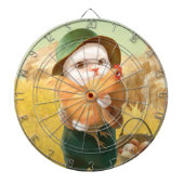 Adorable Katze mit Hen auf dem Bauernhof Dartscheibe (vorne)