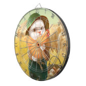 Adorable Katze mit Hen auf dem Bauernhof Dartscheibe (Vorderseite rechts)