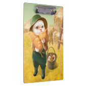 Adorable Katze mit Hen auf dem Bauernhof Klemmbrett (Rechts)