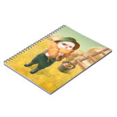 Adorable Katze mit Hen auf dem Bauernhof Notizblock (Linke Seite)