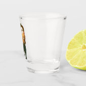 Adorable Katze mit Hen auf dem Bauernhof Schnapsglas (Rechts)