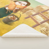 Adorable Katze mit Hen auf dem Bauernhof Sherpadecke (3/4)