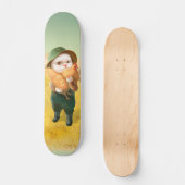 Adorable Katze mit Hen auf dem Bauernhof Skateboard (Vorderseite)