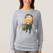 Adorable Katze mit Hen auf dem Bauernhof