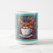 Adorable Katze Thema Aber zuerst... Coffee! thermi Kaffeetasse (Mittel)