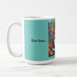 Adorable Katze Thema Aber zuerst... Coffee! thermi Kaffeetasse