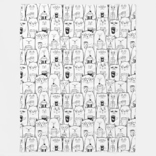 Adorable Katzen Fleecedecke