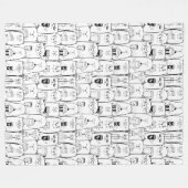 Adorable Katzen Fleecedecke (Vorderseite (Horizontal))