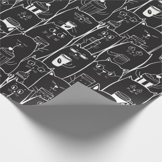 Adorable Katzen Geschenkpapier (Ecke)
