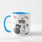 Adorable Katzen Meow mit dem Herzen Bester Katzen Tasse (Links)