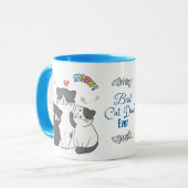 Adorable Katzen Meow mit dem Herzen Bester Katzen Tasse (Vorderseite Links)