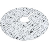 Adorable Katzen Polyester Weihnachtsbaumdecke (Schrägansicht)