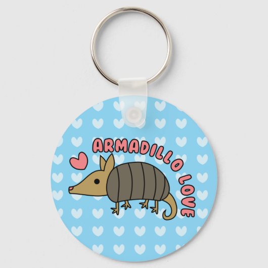 Adorable Kawaii Armadillo Schlüsselanhänger (Vorderseite)