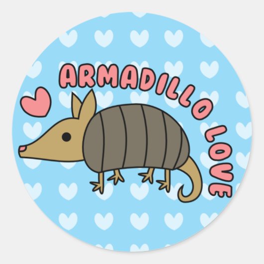 Adorable Kawaii Armadillo Sticker (Vorderseite)