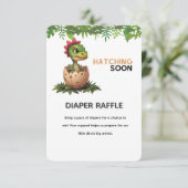 Adorable Kawaii Baby Dinosaur Hatching Begleitkarte (Stehend Vorderseite)