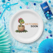Adorable Kawaii Baby Dinosaur Hatching Pappteller (Party)