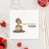 Adorable Kawaii Baby Dinosaur Hatching Serviette (Beispiel)