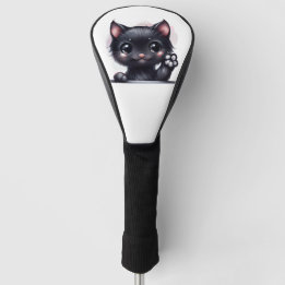 Adorable Kawaii Black Cat Golf Headcover