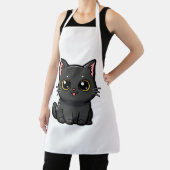 Adorable Kawaii Black Cat Schürze (InSitu)
