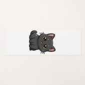 Adorable Kawaii Black Cat Yogamatte (Vorderseite (Horizontal))