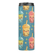 Adorable Kawaii Boba Drink Design Thermosbecher (Rückseite)