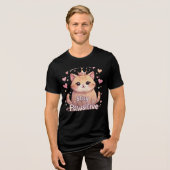 "Adorable Kawaii Cat T-Shirt – Cute Pastel Aesthet Tri-Blend Shirt (Vorderseite voll)