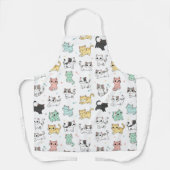 Adorable Kawaii Cats Pattern Schürze (Vorderseite)