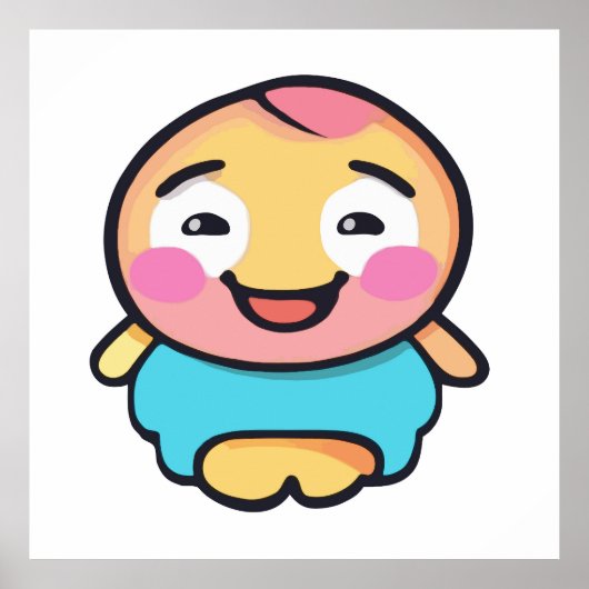 Adorable Kawaii Character - Niedlicher Cartoon Poster (Vorne)