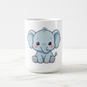 Adorable Kawaii Chibi Baby Elephant Kaffeetasse (Mittel)
