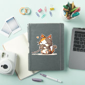 Adorable Kawaii Chibi Calico Katze Spielen mit dem Aufkleber (iPad Hülle)