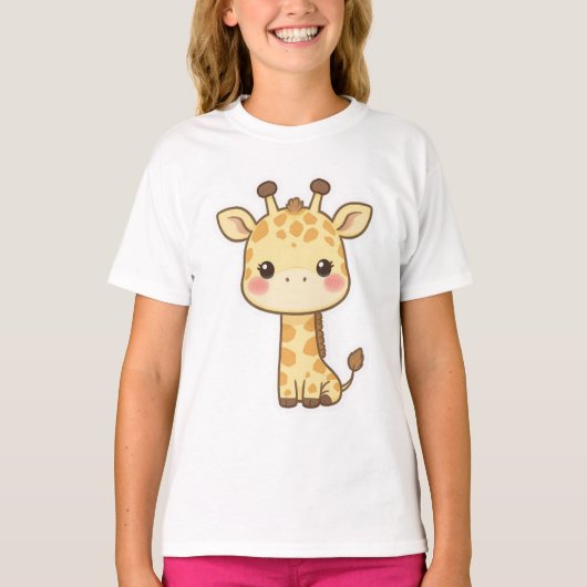 Adorable Kawaii Chibi Giraffe T-Shirt (Vorderseite)