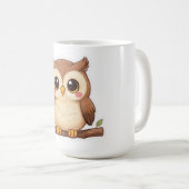 Adorable Kawaii Chibi Owl Kaffeetasse (VorderseiteRechts)