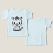 Adorable Kawaii Chibi Zebra (Design Vorderseite & Rückseite)