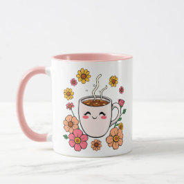 Adorable Kawaii Coffee Cartoon Tasse