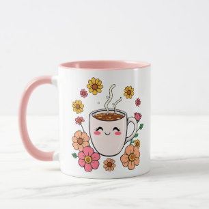Adorable Kawaii Coffee Cartoon Tasse