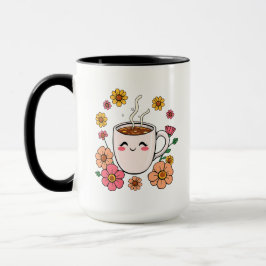 Adorable Kawaii Coffee Cartoon Tasse