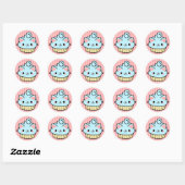 Adorable Kawaii Cupcake Sticker (Blatt)