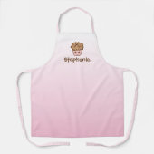Adorable Kawaii Cupcake w/ Name Pink Küche Schürze (Vorderseite)