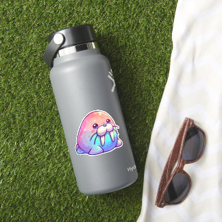 Adorable Kawaii Funkelnd Charm Pastel Walrus Aufkleber