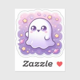 Adorable Kawaii Ghost Vinyl Sticker Niedliche Past