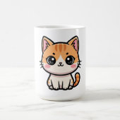 Adorable Kawaii Ginger Cat Illustration Kaffeetasse (Mittel)
